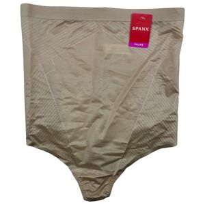 SPANX Thinstincts 2.0 High Waist Thong Shapewear 1X Nude Beige Customer Return
